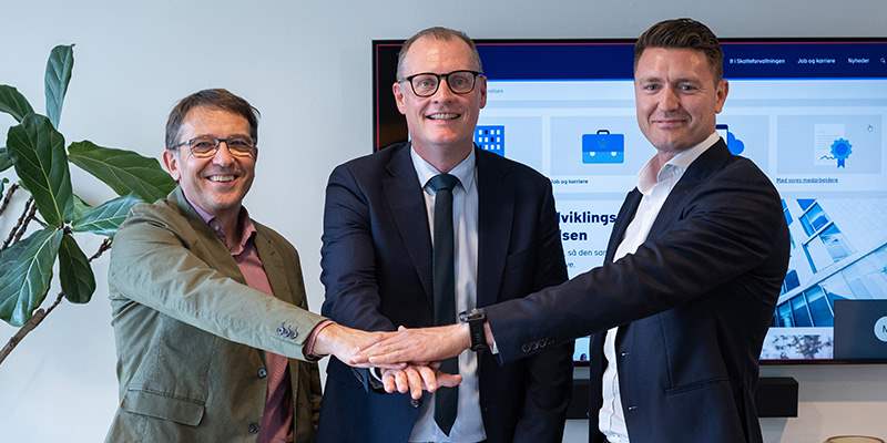 Peter Müller, A2 (t.v.), Pelle Westphal Olsen, Epico (m), Rasmus Vittrup Halvor Sopra Steria (t.h.)
